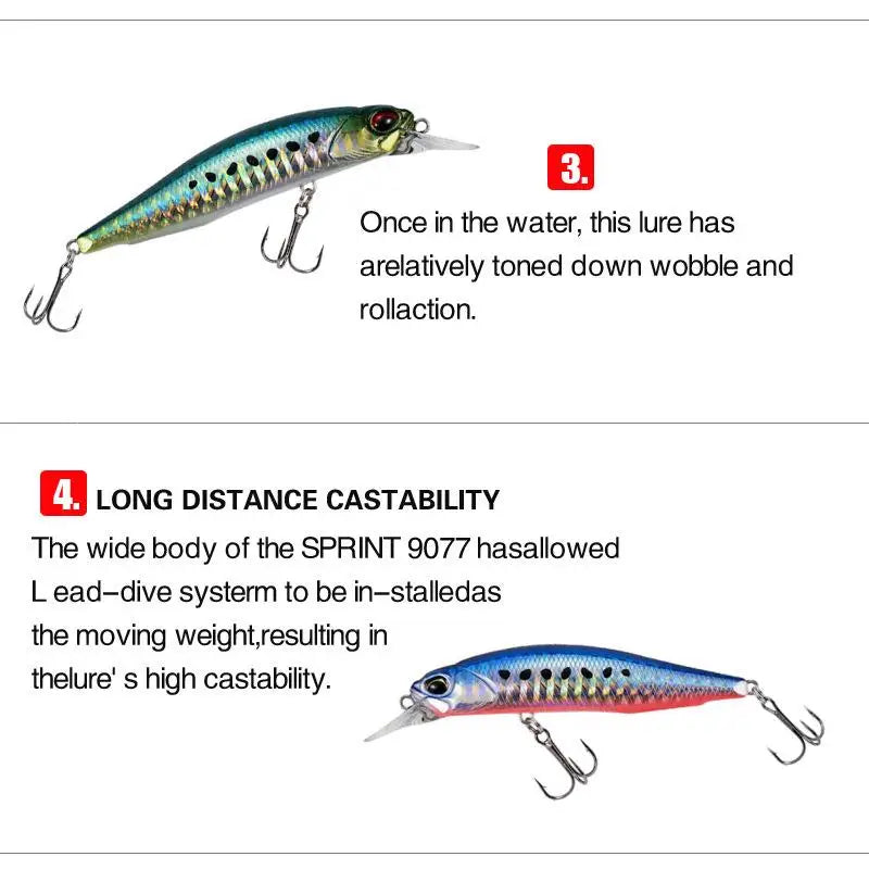 Rasante 77 SP - 77mm e 8,4g / 63mm e 5g Minnow Long Cast